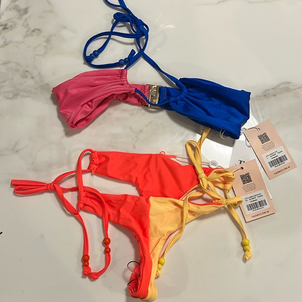Tiger Mist bikini Set, S top, XS bottoms